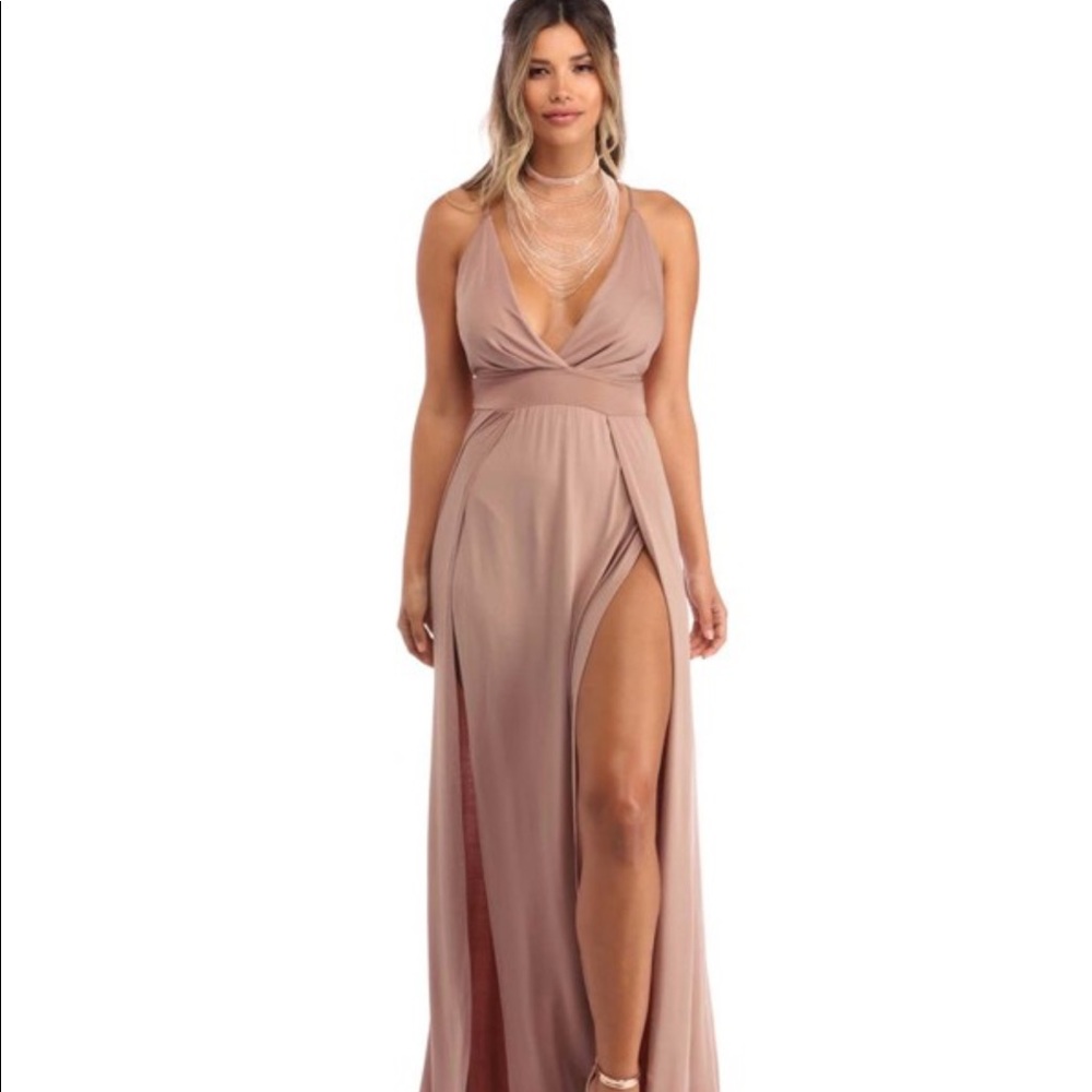 Mauve floor length dress